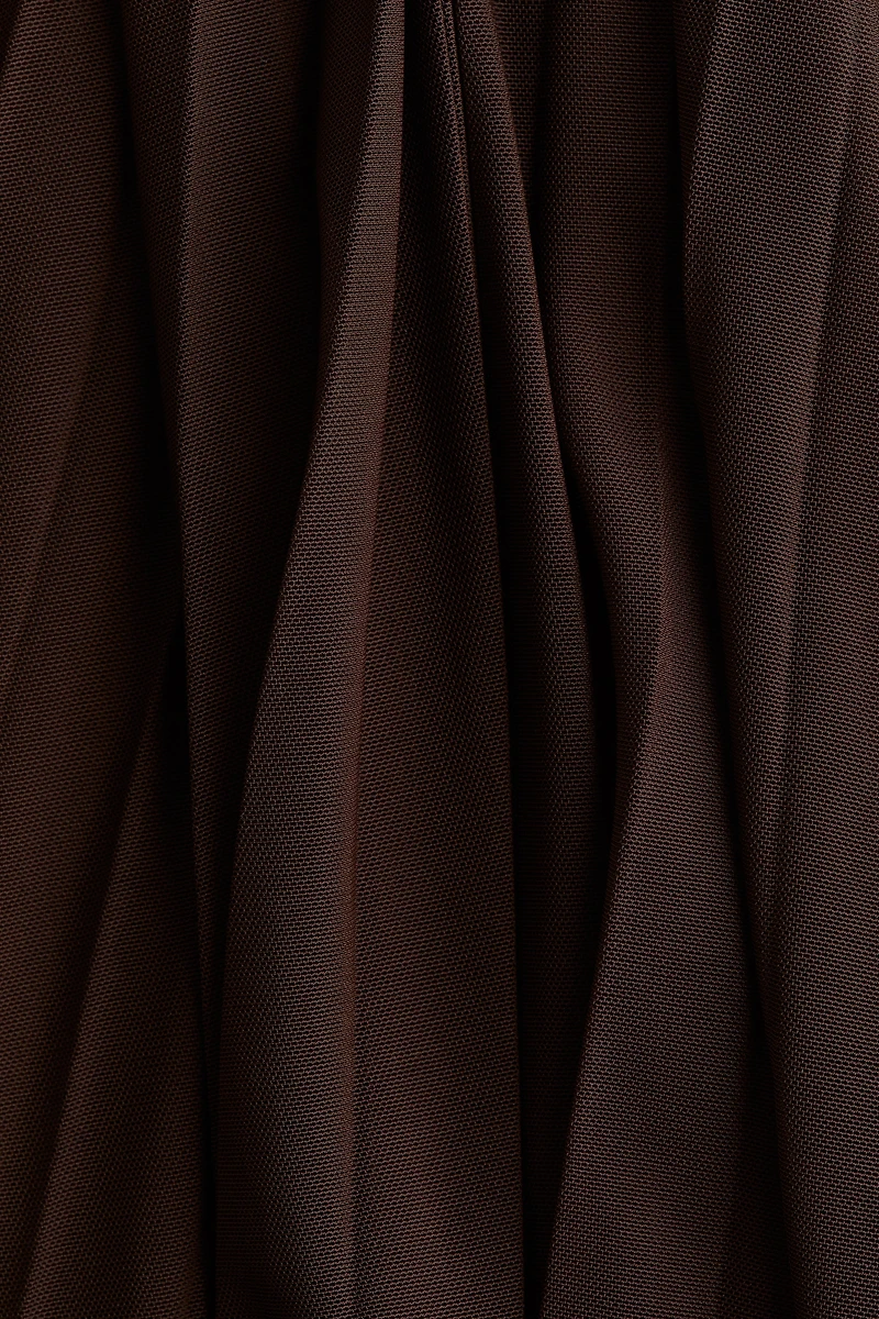 Pleated Mesh Skirt