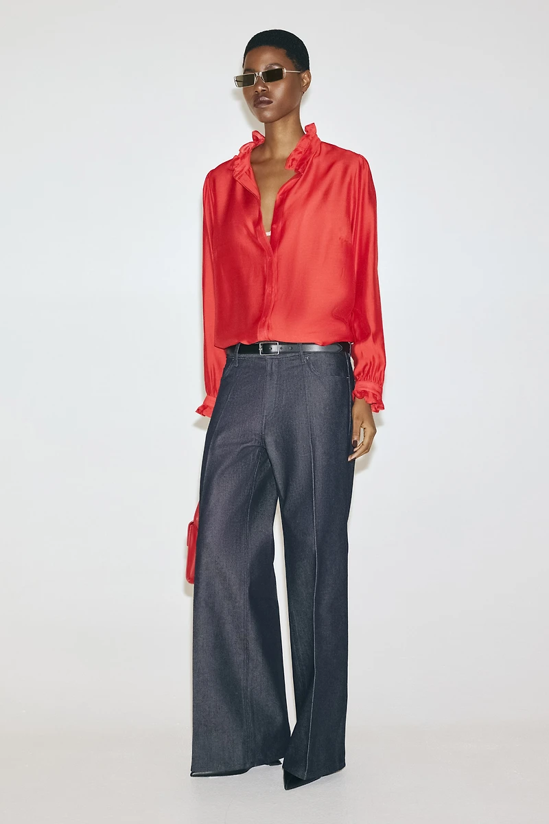 Ruffle-Collar Blouse