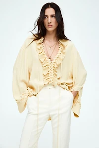 Flared Creased Pants