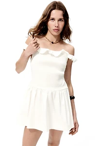 Smocked Off-the-Shoulder Dress