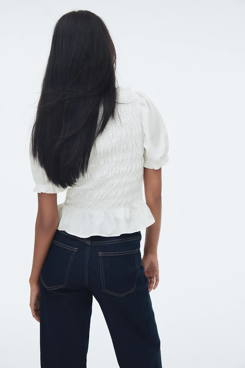 Blouse en nid d'abeille