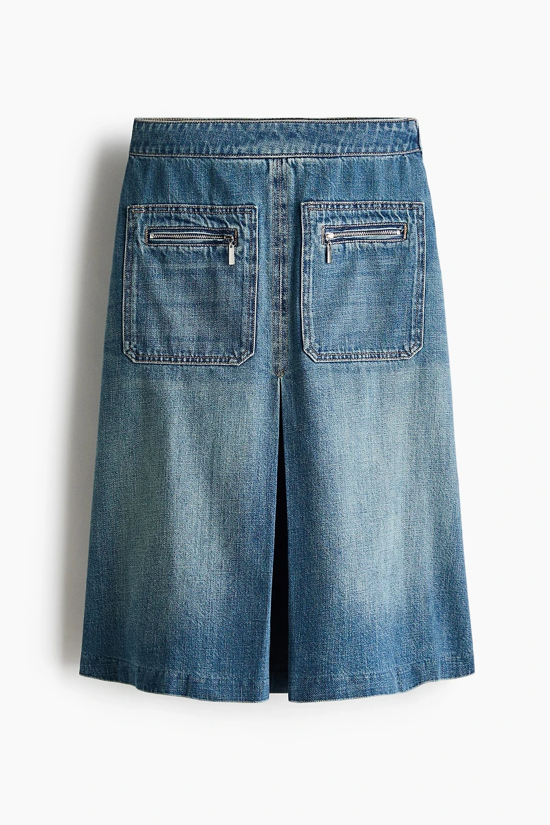 Jupe trapèze en denim