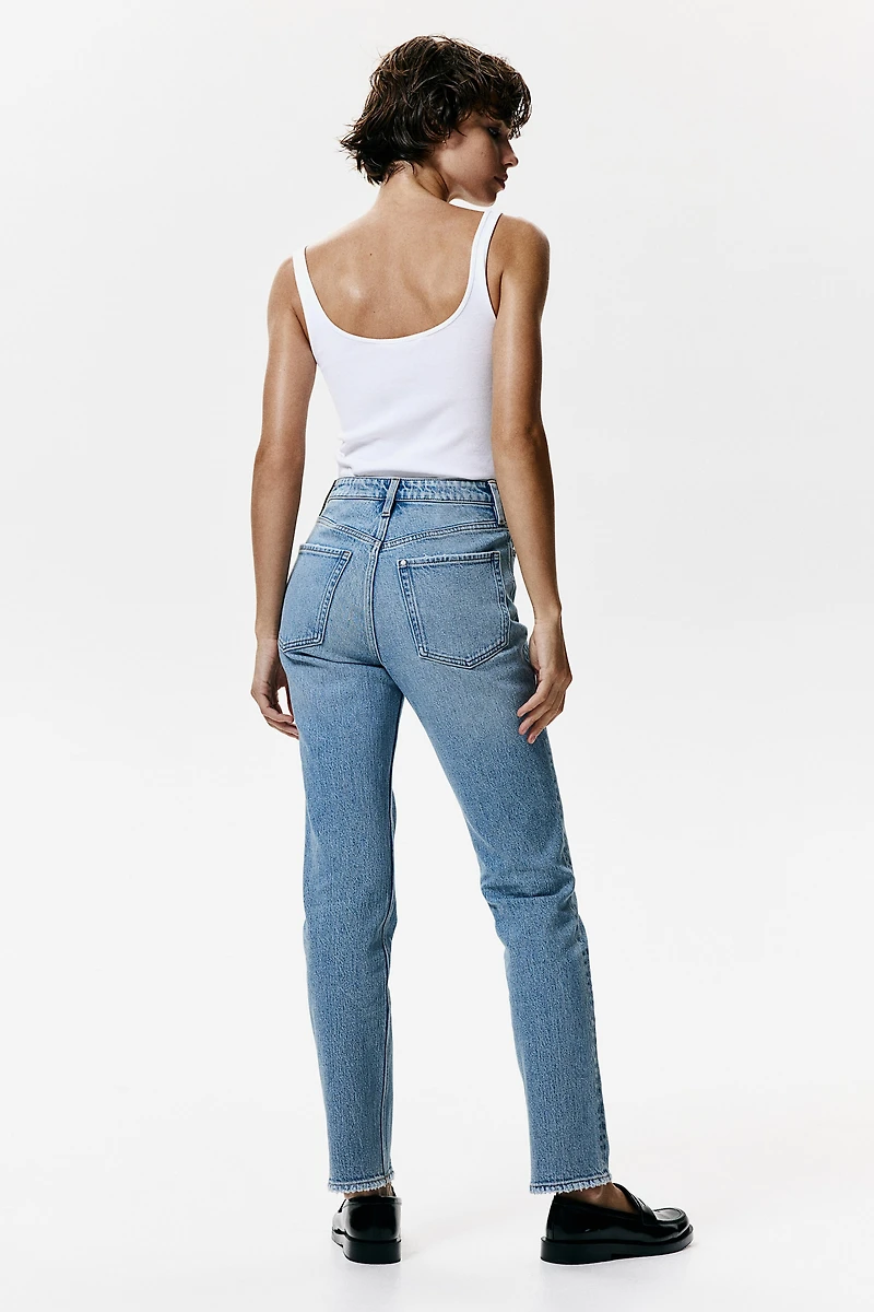 Slim Straight High Ankle Jeans