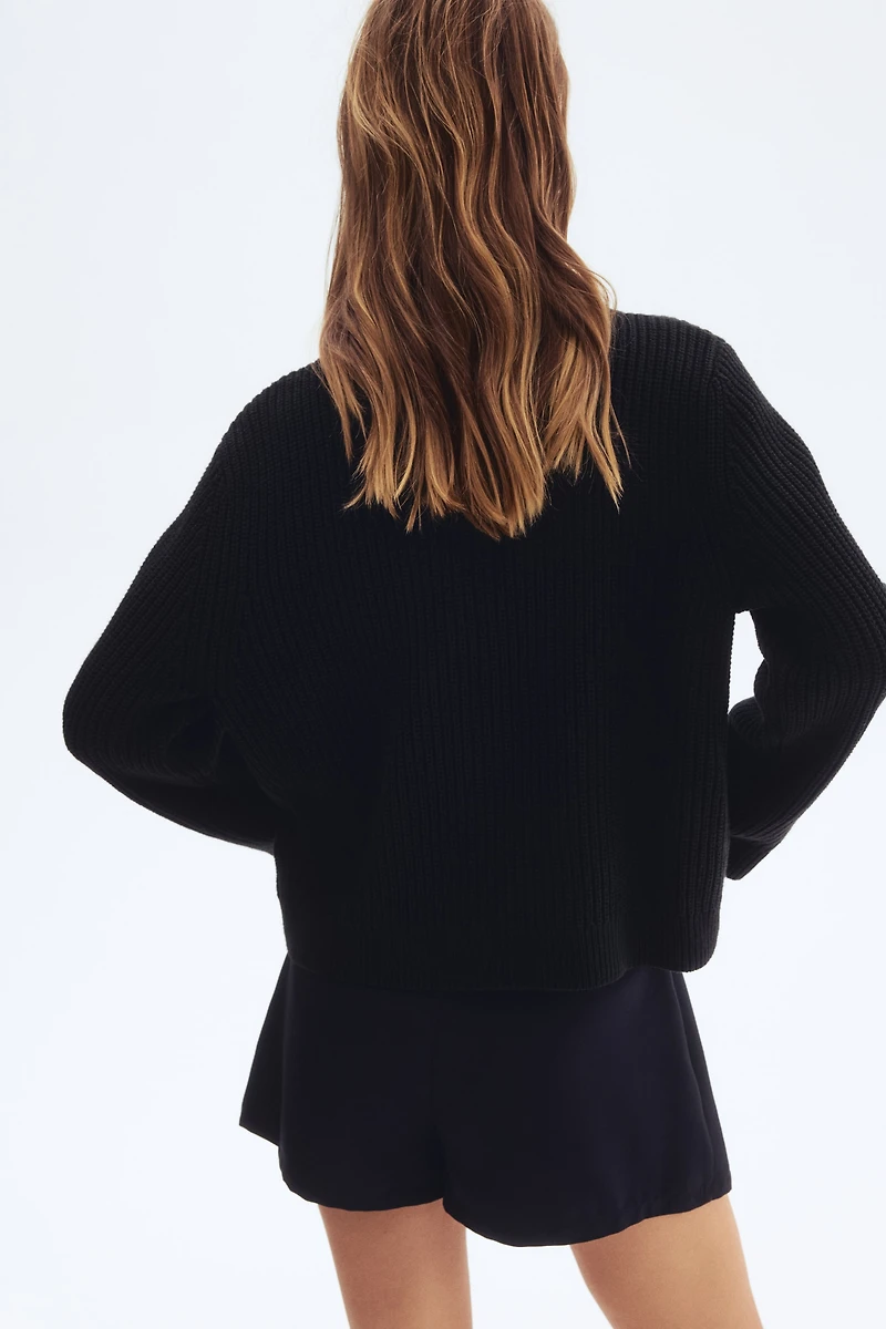 Veste en tricot côtelé