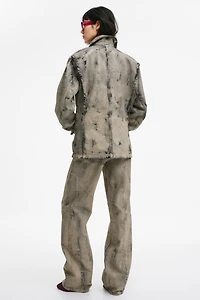 Painted-Look Denim Jacket