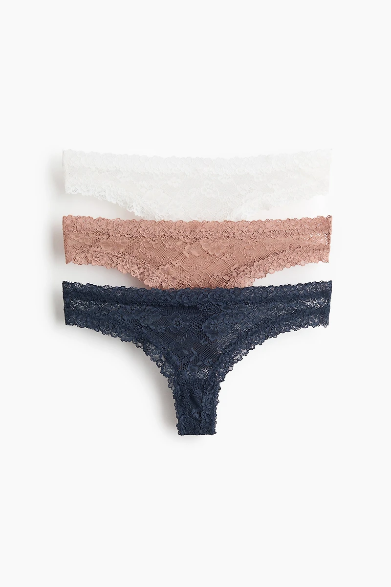 3-Pack Lace Brazilian Briefs