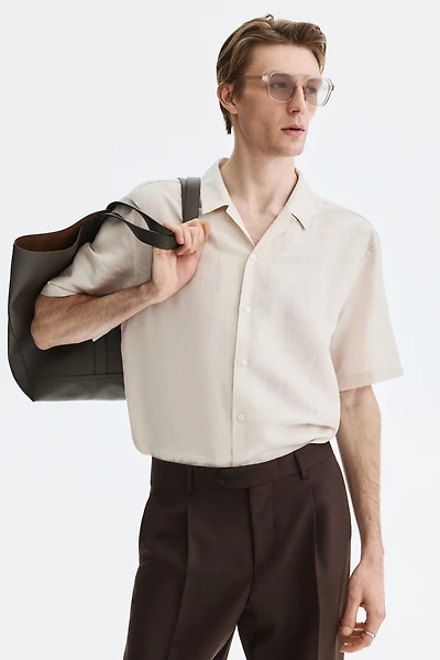 Relaxed-Fit Linen-Blend Resort Shirt
