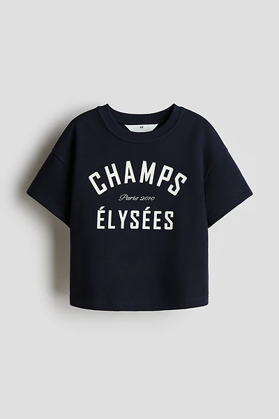 Loose-Fit Motif-Detail T-Shirt