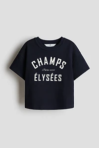 Loose-Fit Motif-Detail T-Shirt
