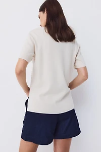 MAMA Denim Drawstring Shorts