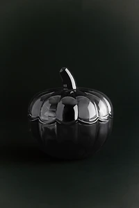 Pot en verre en forme de citrouille