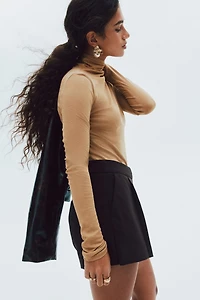 Mini jupe-short de tailleur