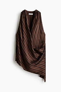 Haut croisé en tissu jacquard