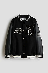 Appliquéd Baseball Jacket