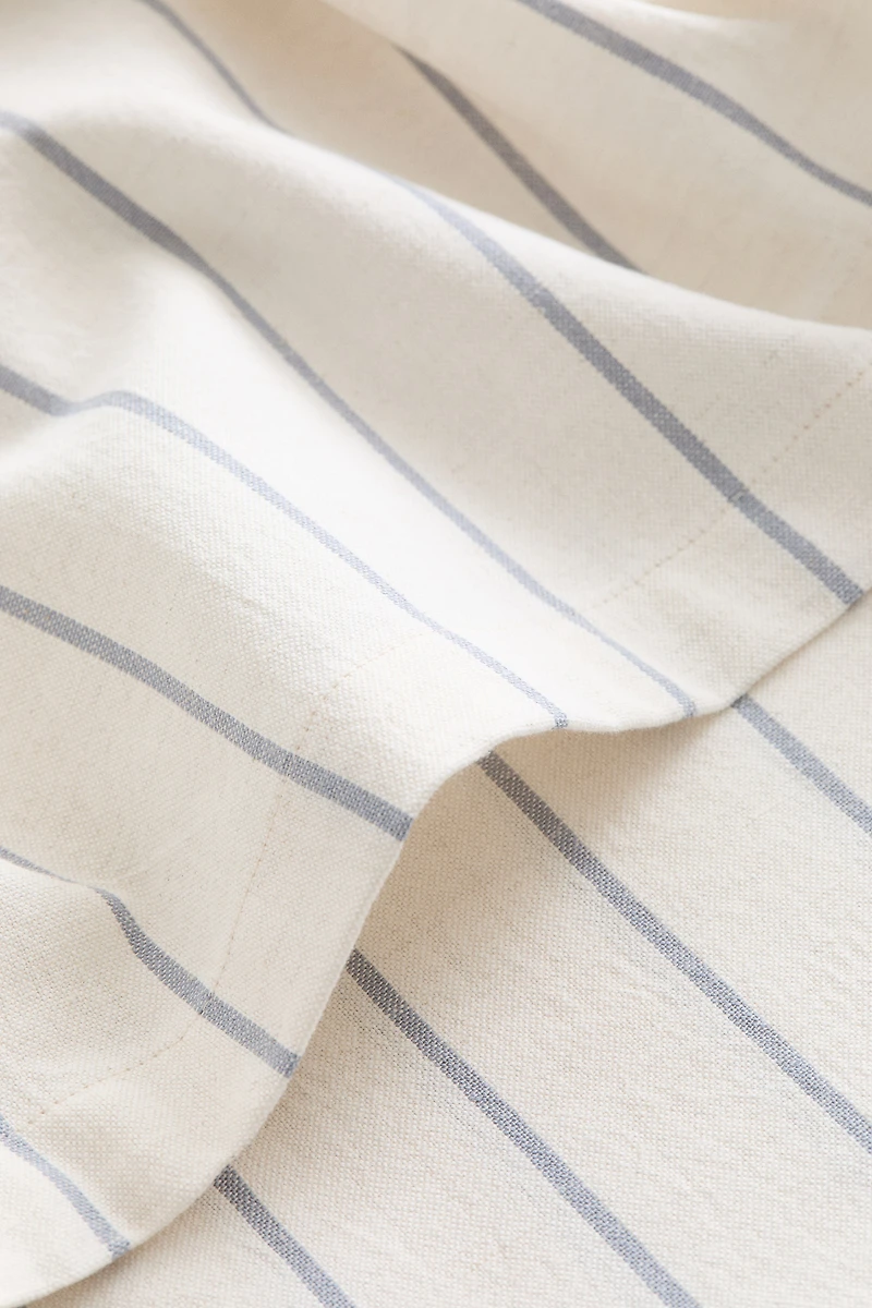 Patterned Linen-Blend Tablecloth