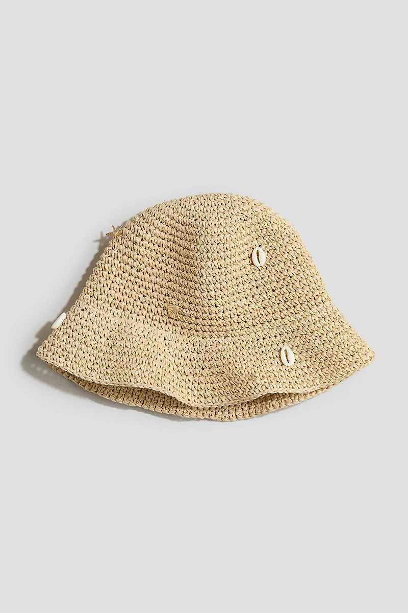 Embellished Straw Hat