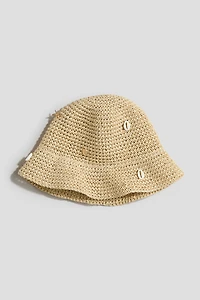 Embellished Straw Hat