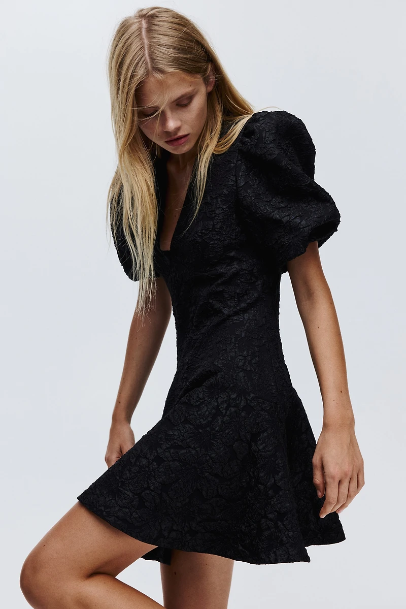 Puff-Sleeved Dress