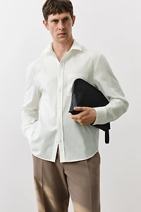 Chemise classique en lyocell mélangé