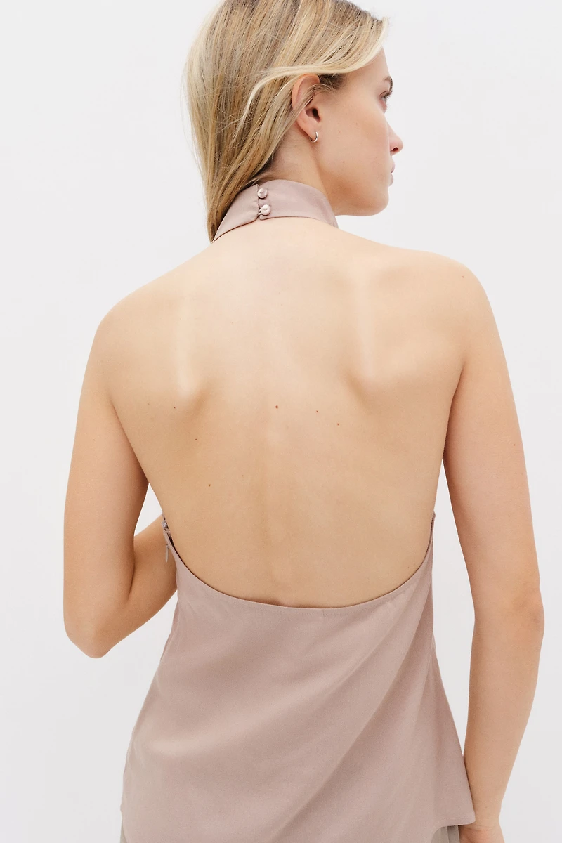 Haut à dos nu en viscose