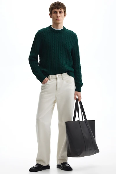 Regular-Fit Cable-Knit Sweater