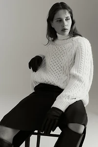 Chandail en maille torsadée