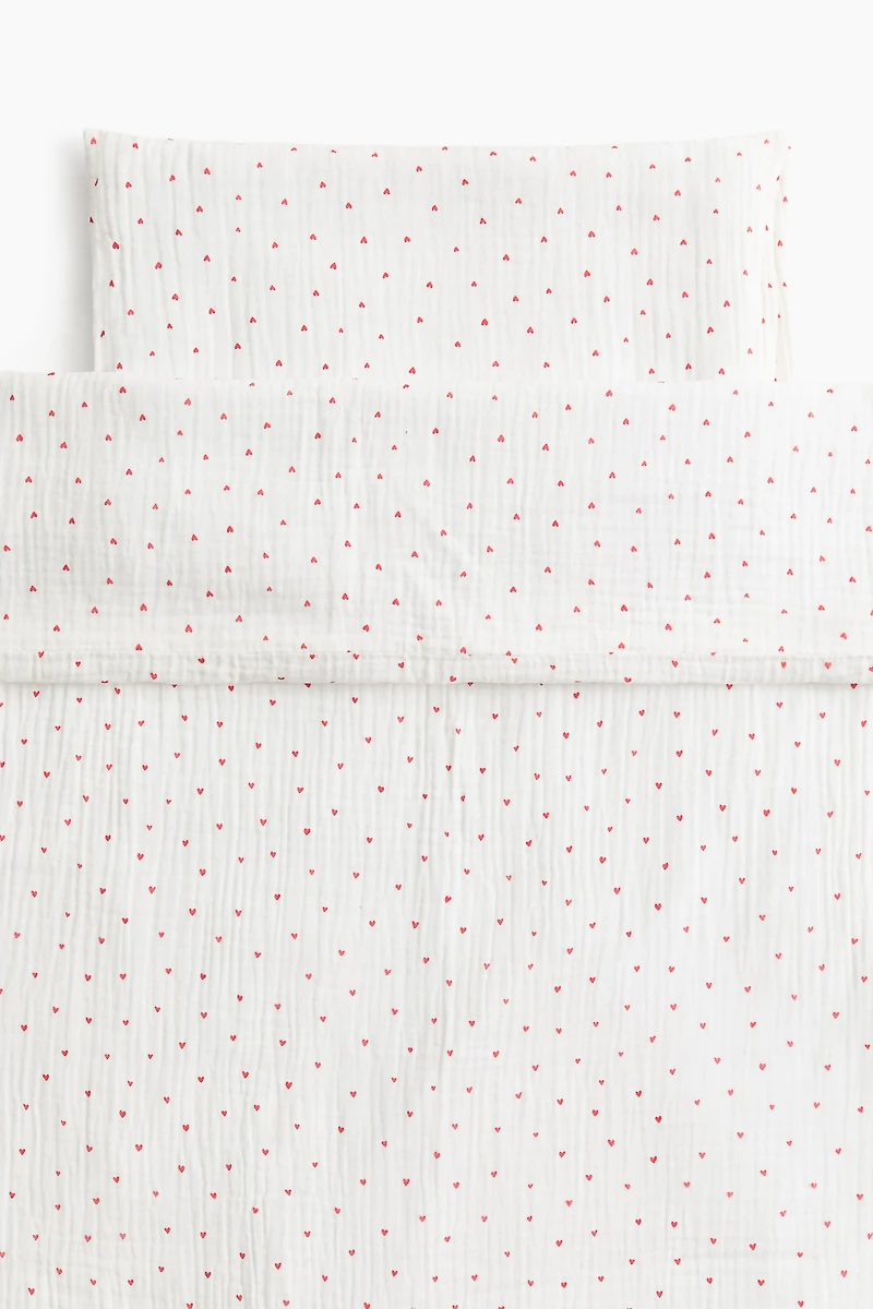 Muslin Crib Duvet Cover Set