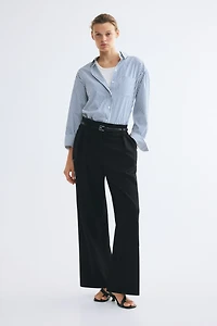 Wide-Leg Pants with Belt
