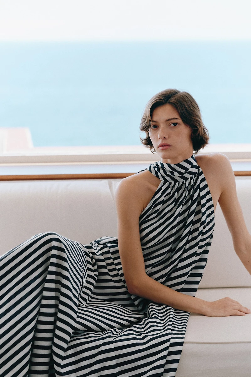 Tie-Detail A-Line Dress