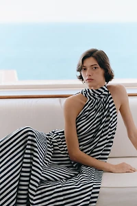 Tie-Detail A-Line Dress