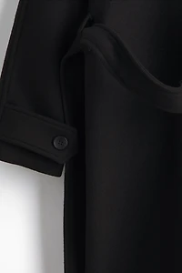 Manteau en laine mélangée avec ceinture à nouer