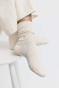 Rib-Knit Socks