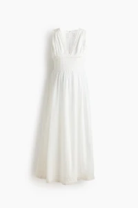 MAMA Lace-Trimmed Cotton Nursing Dress