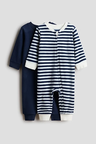 2-Pack Fleece Pajama Jumpsuits