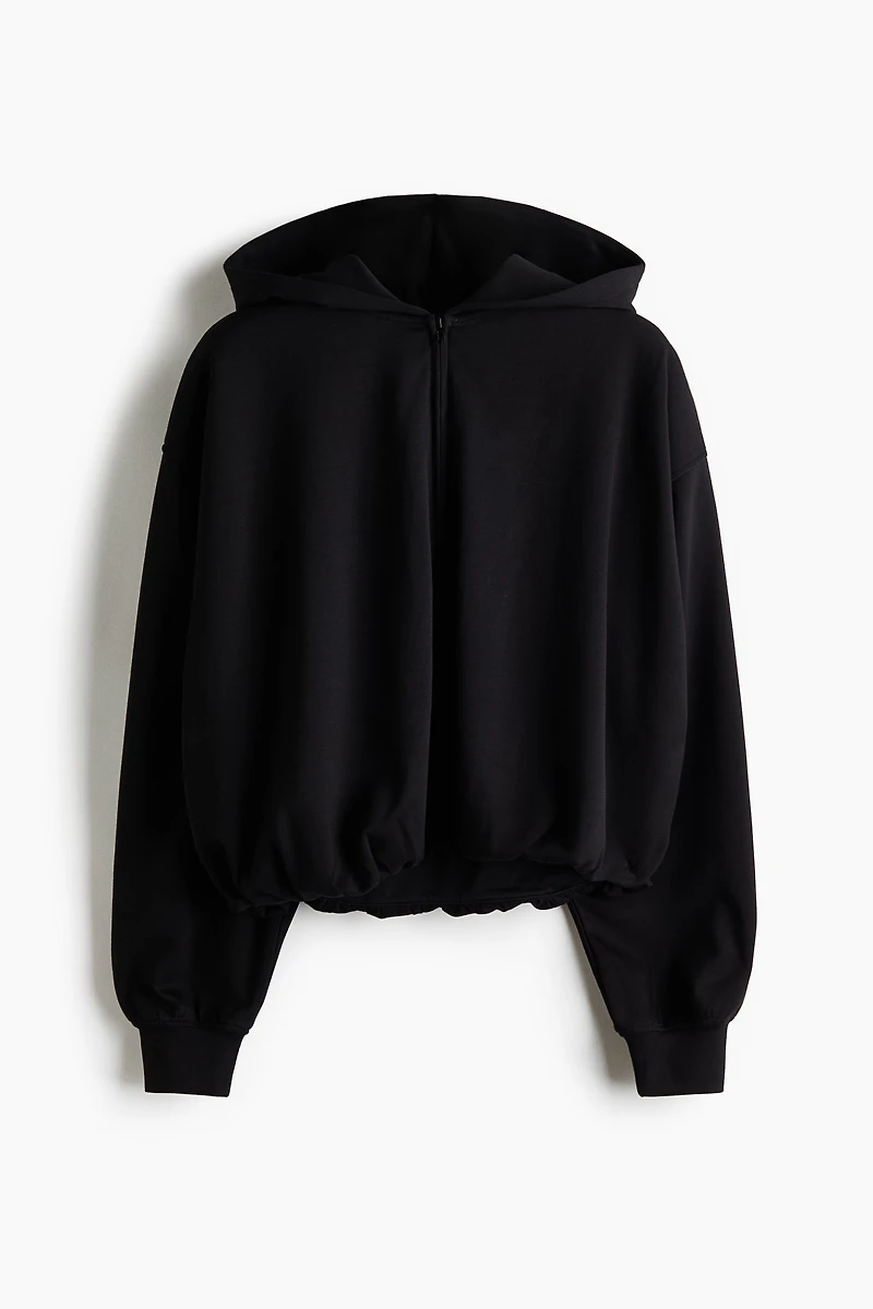 Viscose-Blend Hooded Jacket