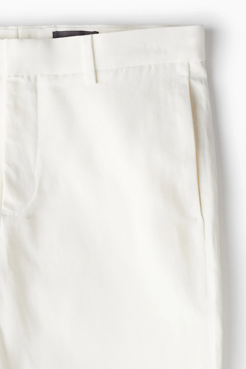 Regular Fit Flared Linen-blend Pants