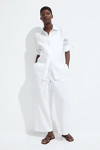 MAMA Before & After Linen-Blend Pants