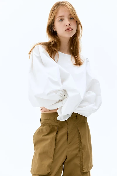 Blouse à nouer en coton