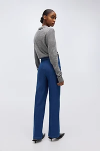 Jean droit taille haute