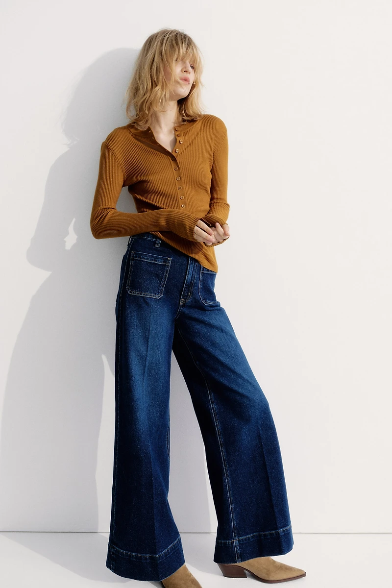 Haut en tricot côtelé