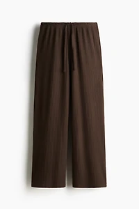 Wide-Leg Rib-Knit Pants