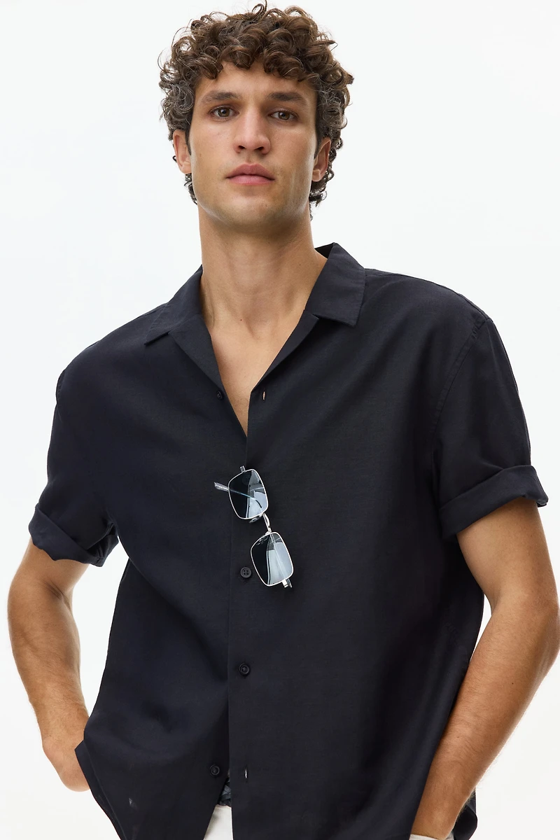 Relaxed-Fit Linen-Blend Resort Shirt