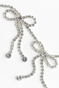 Collier avec chaîne à strass et boucles