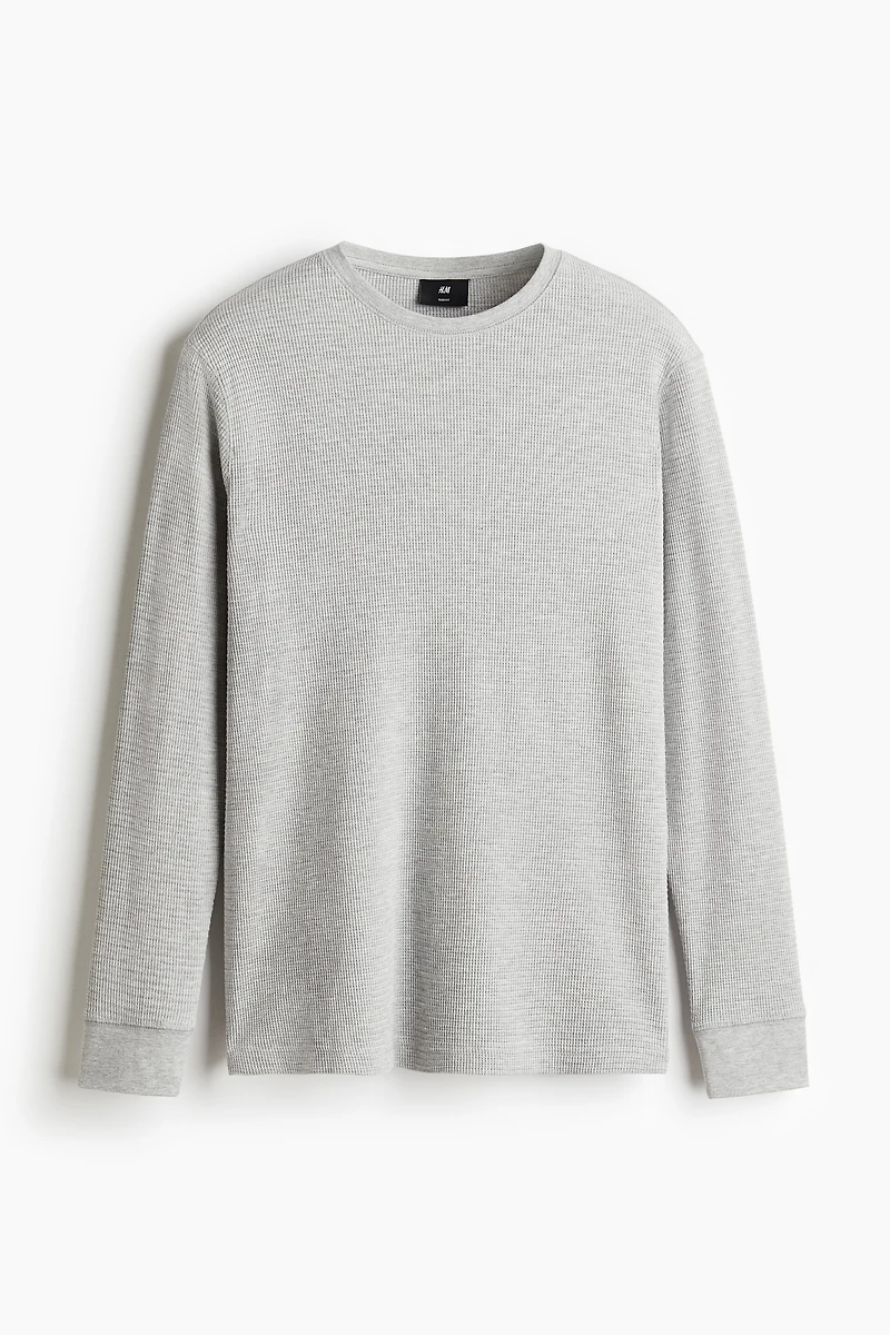 Slim Fit Waffled Jersey Shirt