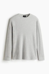 Slim Fit Waffled Jersey Shirt