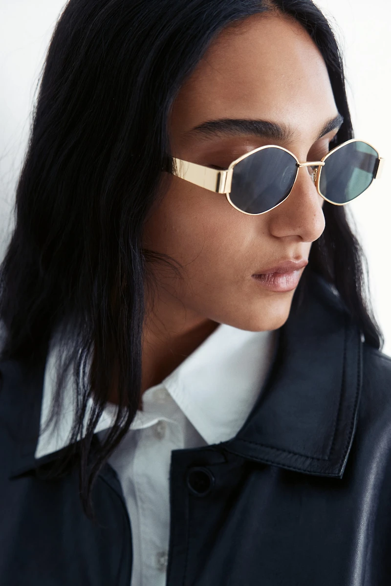 Lunettes de soleil hexagonales