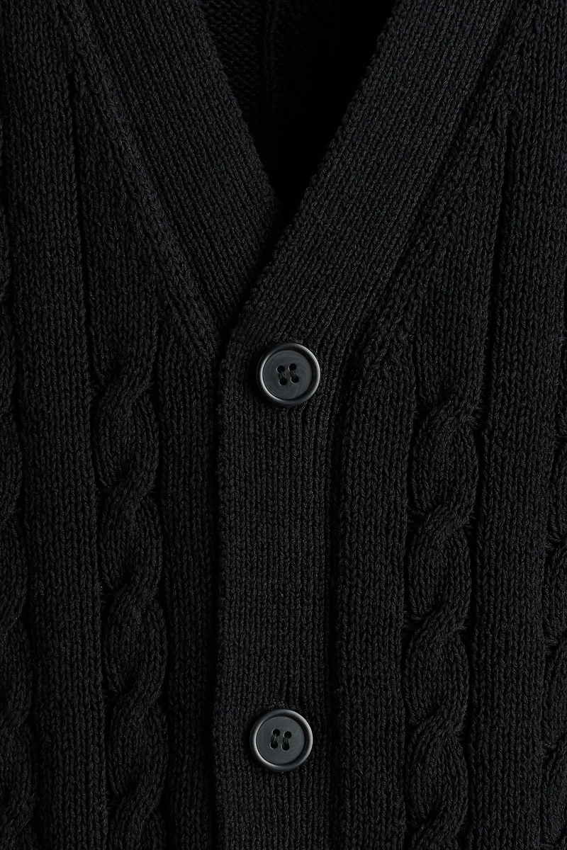 Relaxed-Fit Cable-Knit Cardigan