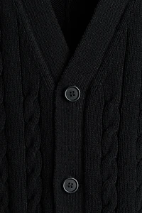 Relaxed-Fit Cable-Knit Cardigan
