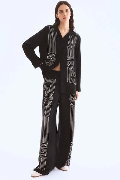 Pantalon imprimé avec taille élastique