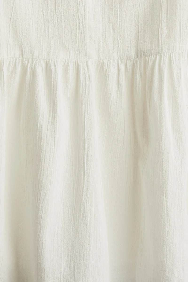 Flared-Hem Cotton Dress